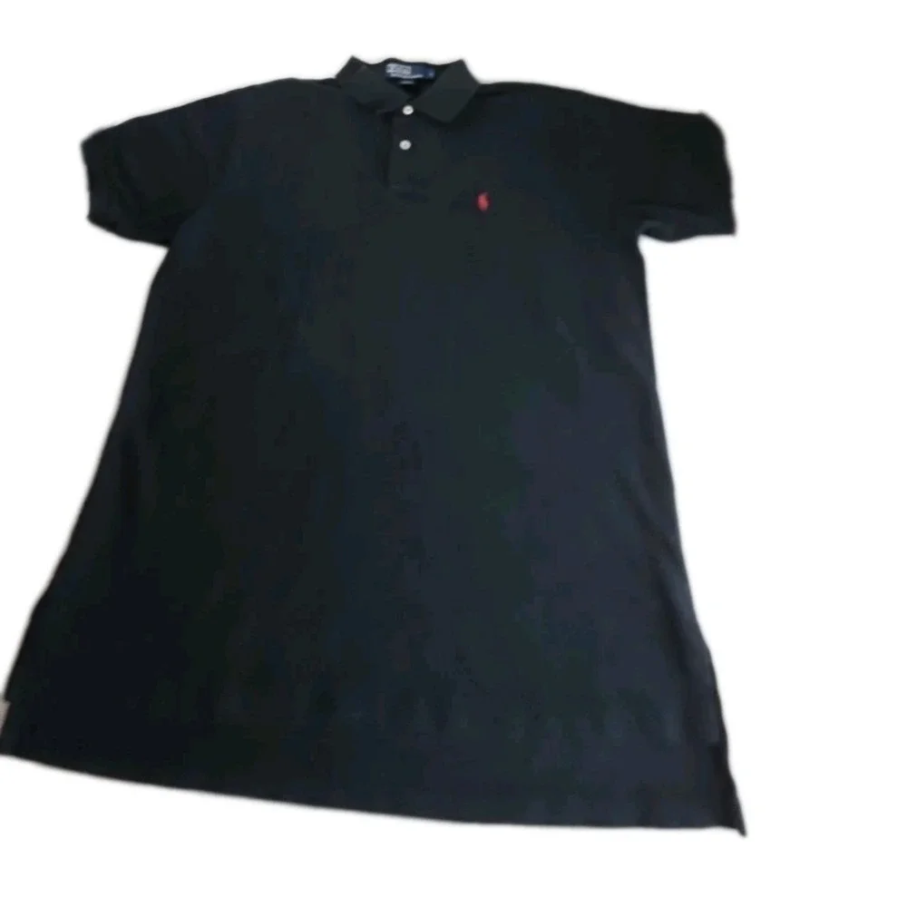 polo ralph lauren polo shirt‎ men's large black red pony